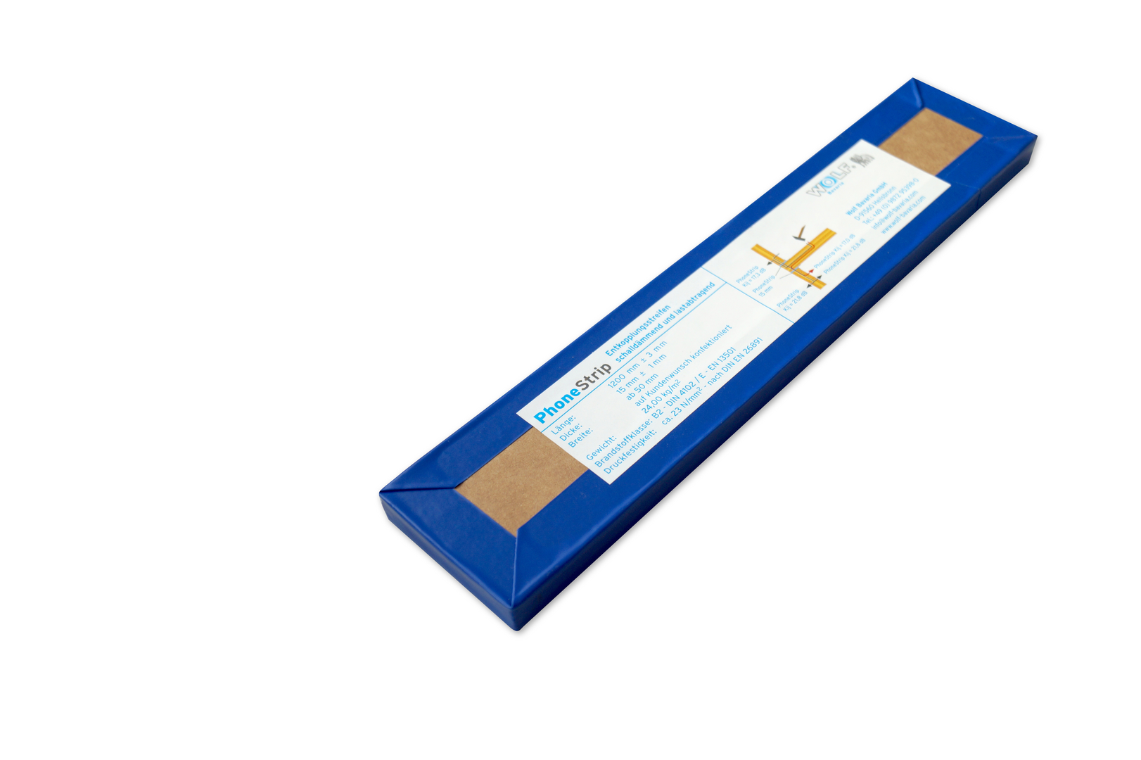 Phonestrip Entkopplungsstreifen blau für den Holzbau 15mm
