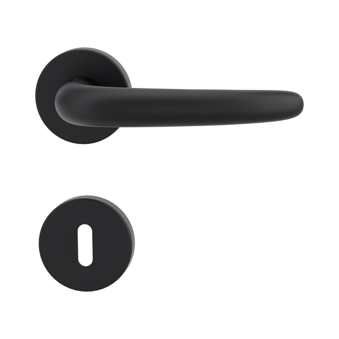 Rosettengarnitur ULMER GRIFF by Max Bill, Cliptechnik