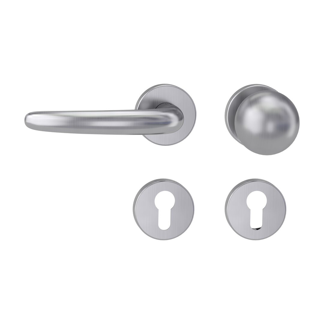 Rosettengarnitur ULMER GRIFF by Max Bill, Cliptechnik