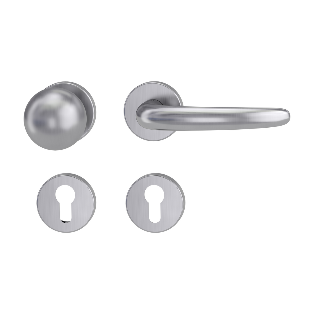 Rosettengarnitur ULMER GRIFF by Max Bill, Cliptechnik