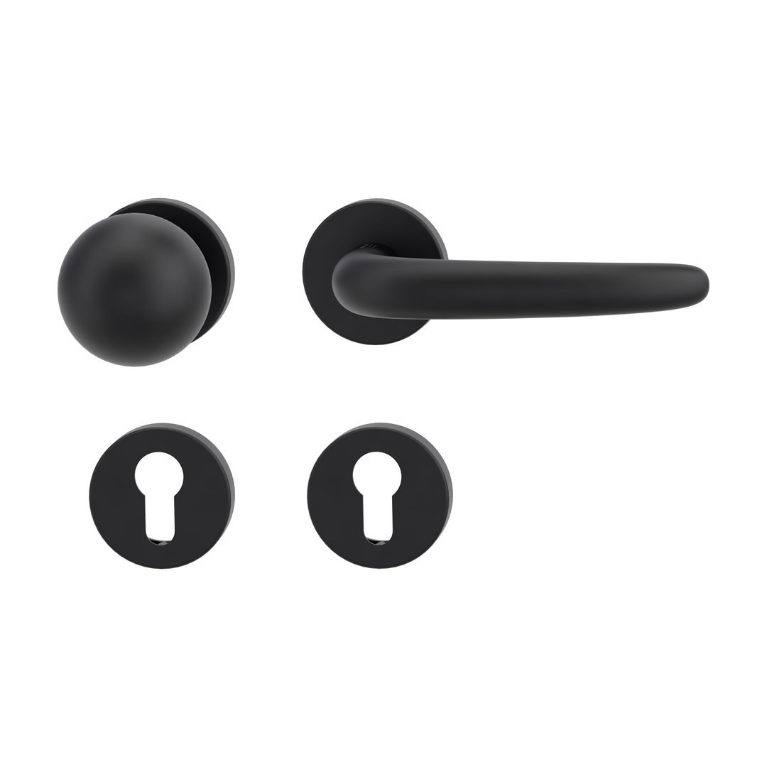 Rosettengarnitur ULMER GRIFF by Max Bill, Cliptechnik