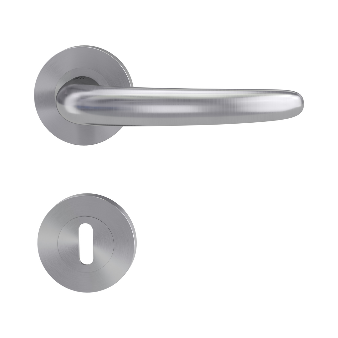 Rosettengarnitur ULMER GRIFF by Max Bill, Schraubtechnik