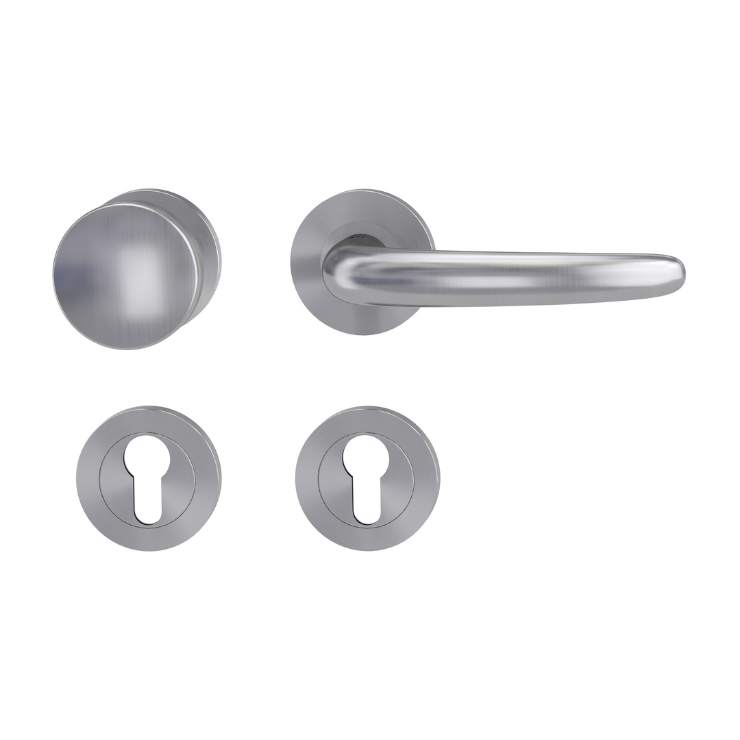 Rosettengarnitur ULMER GRIFF by Max Bill, Schraubtechnik