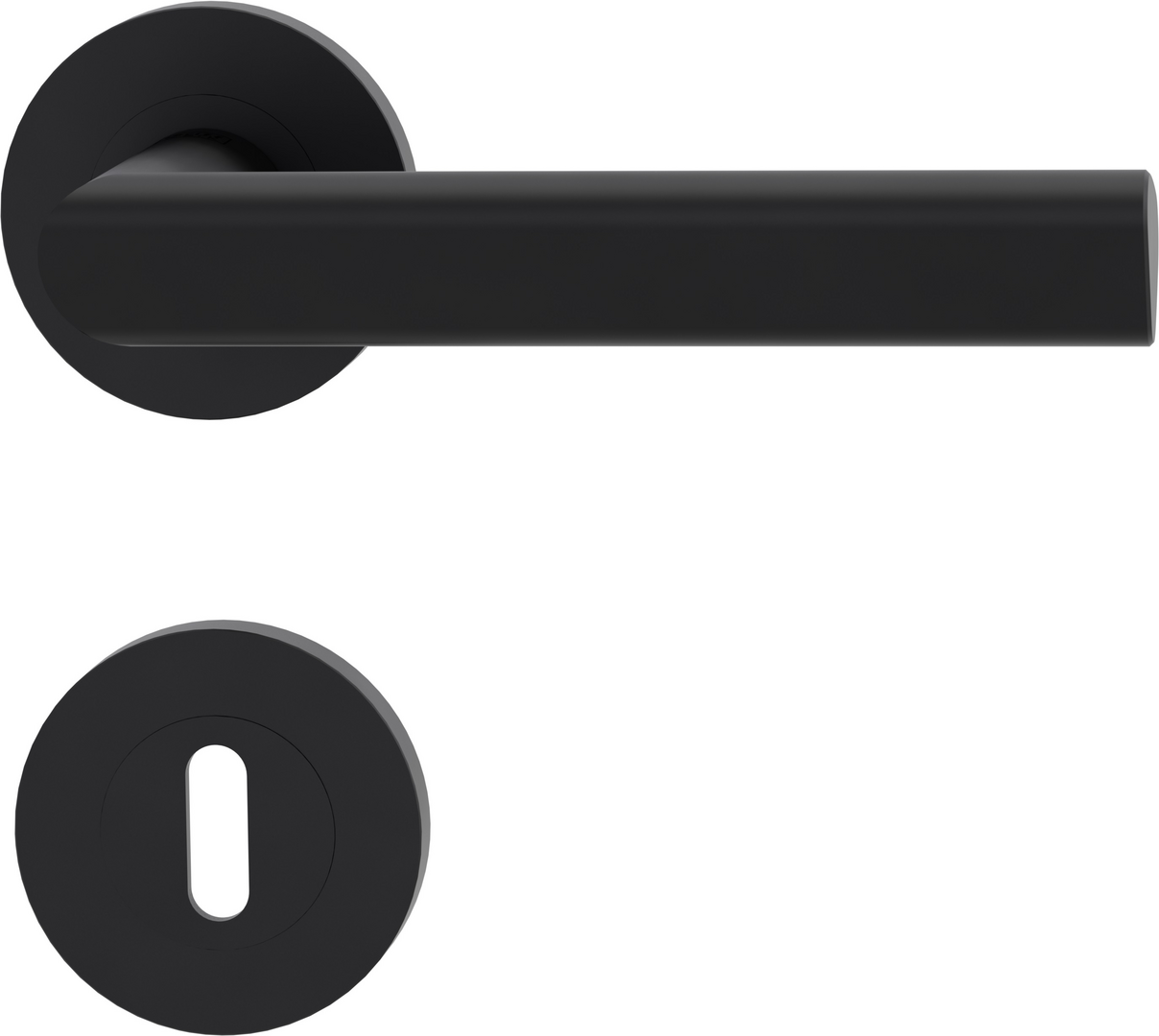 Rosettengarnitur TRI 134, Schraubtechnik