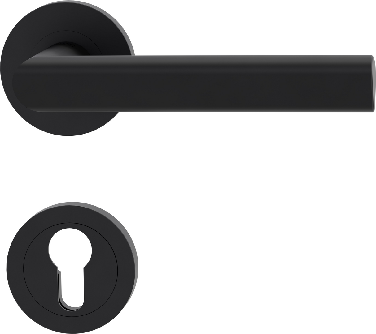 Rosettengarnitur TRI 134, Schraubtechnik