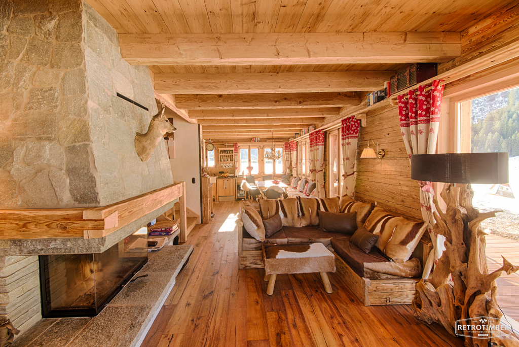 Retrotimber, Profilholz, Fichte, Oberfläche gehackt und gebürstet