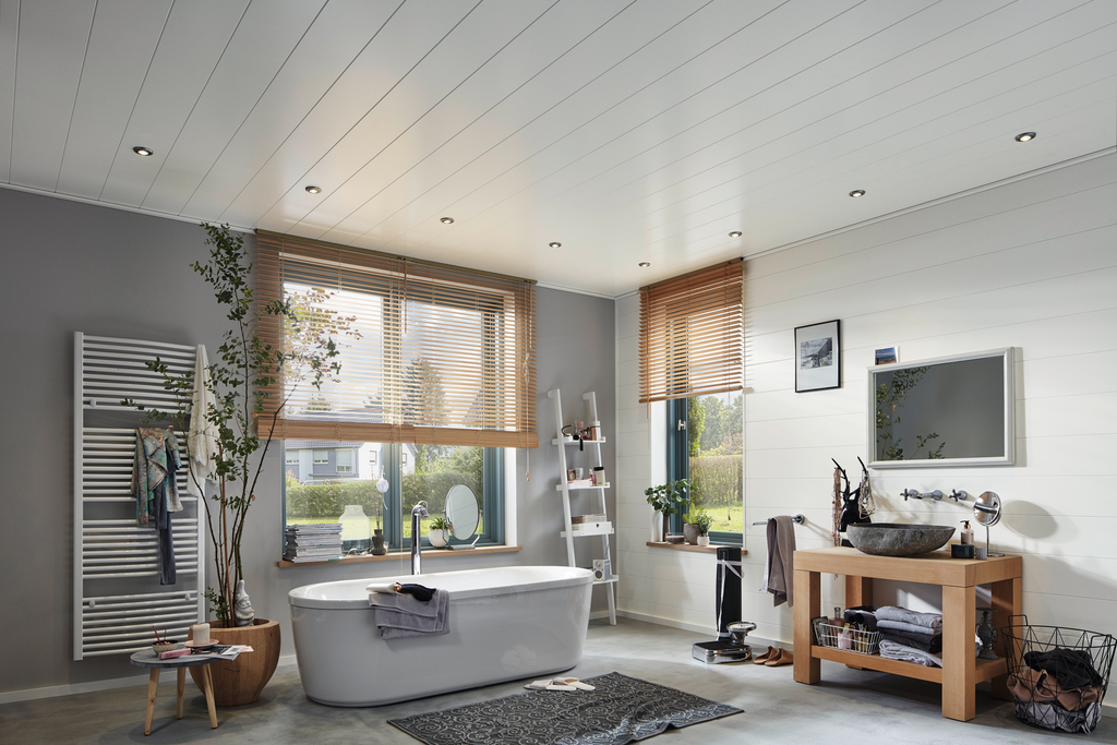 Dekorpaneele feuchtraumgeeignet, Uni weiß