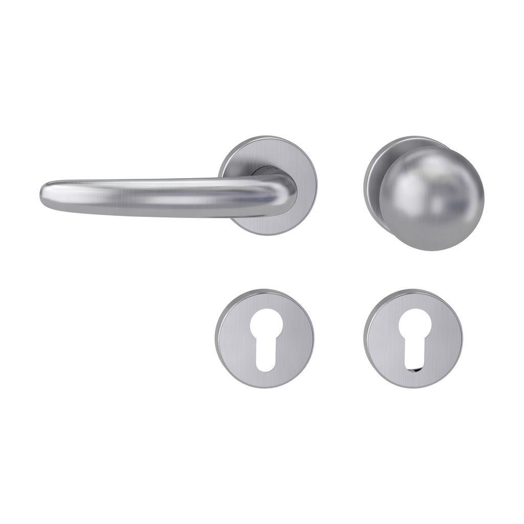 Rosettengarnitur ULMER GRIFF by Max Bill, Cliptechnik