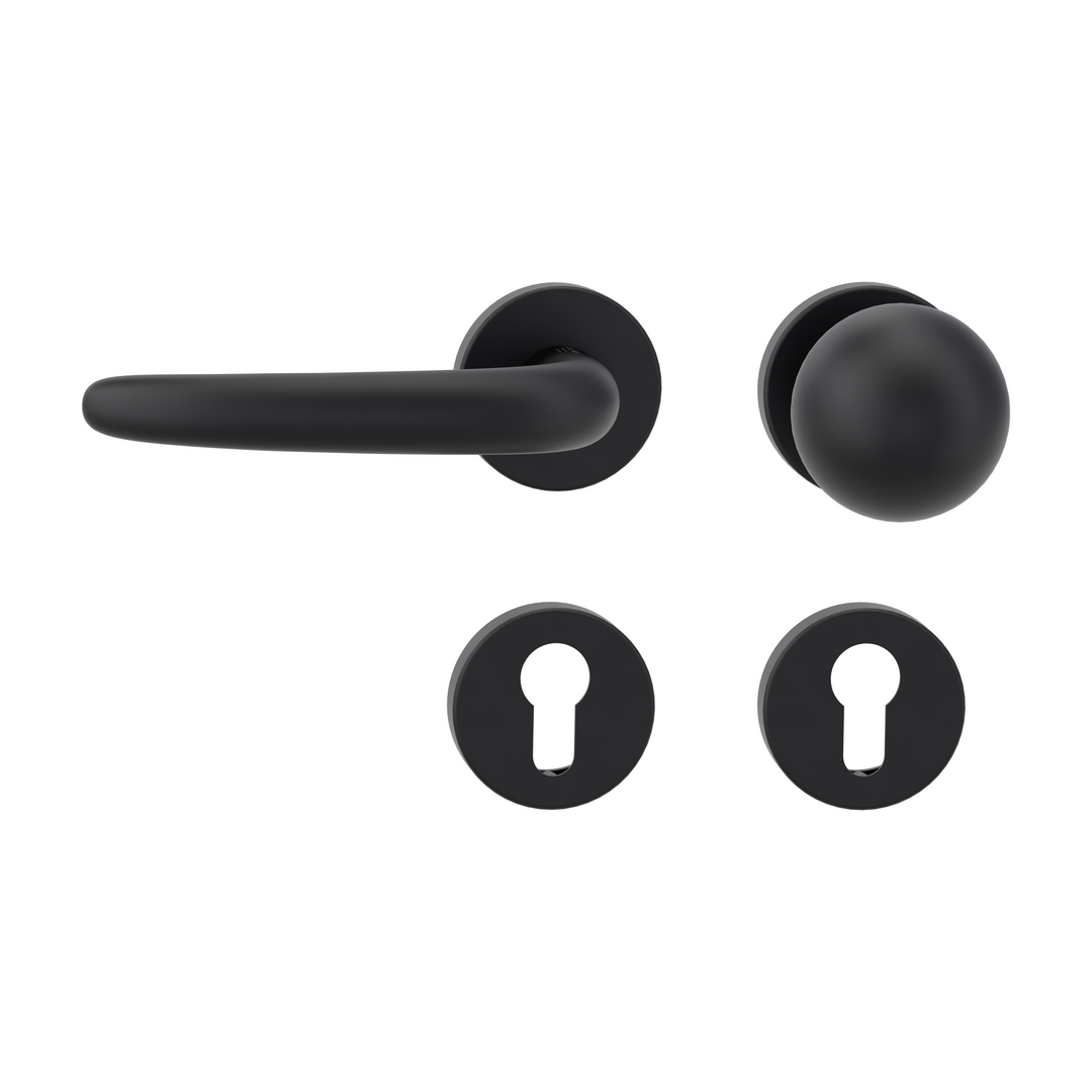 Rosettengarnitur ULMER GRIFF by Max Bill, Cliptechnik