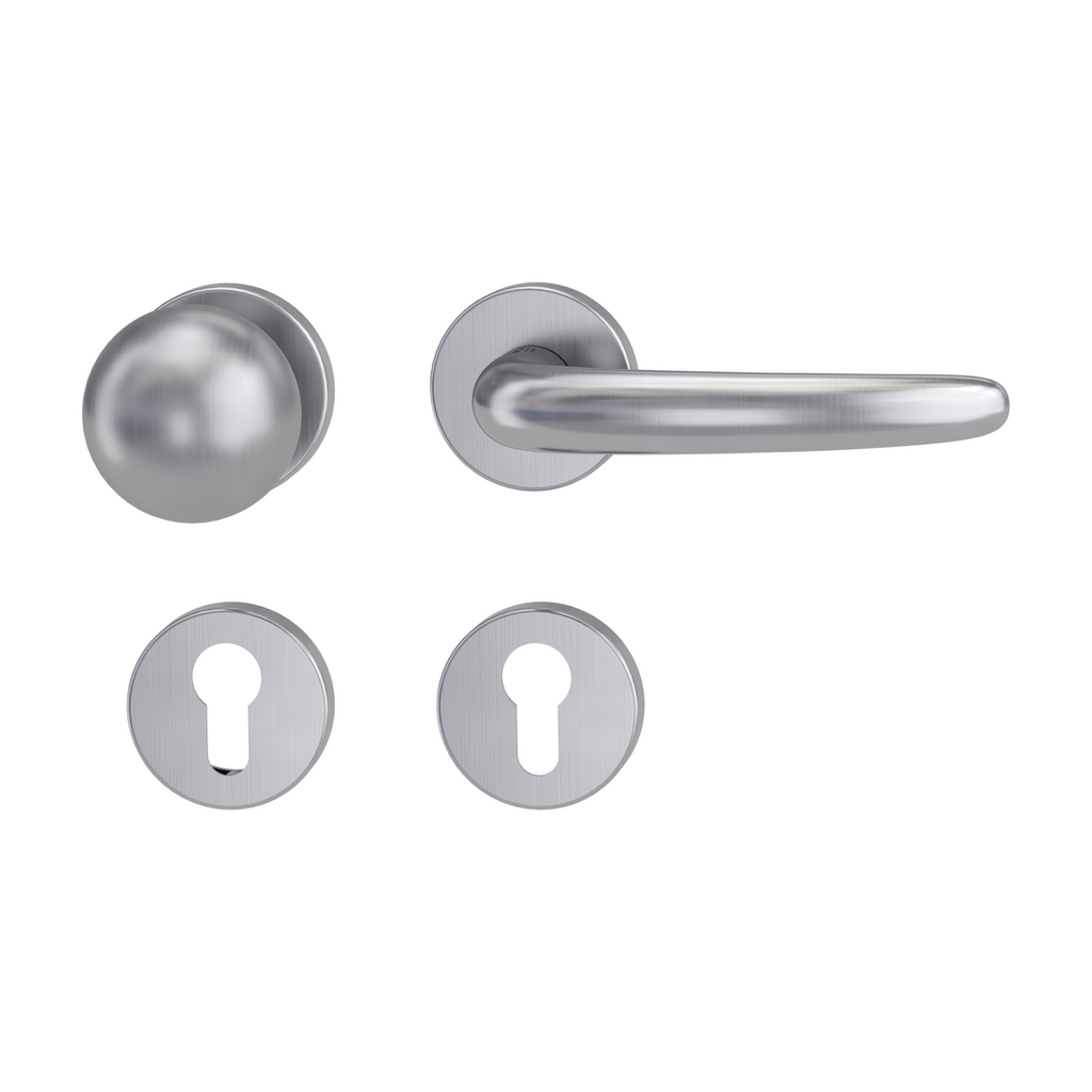 Rosettengarnitur ULMER GRIFF by Max Bill, Cliptechnik