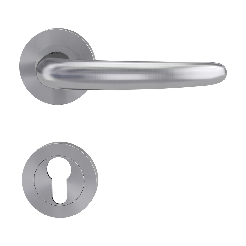 Rosettengarnitur ULMER GRIFF by Max Bill, Schraubtechnik