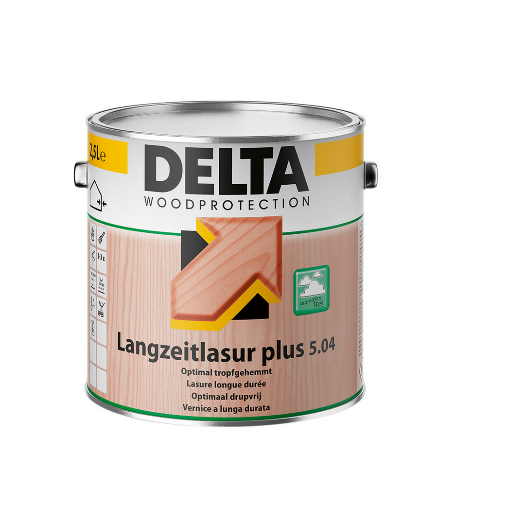 Langzeitlasur Plus 5.04, Filmbildende, wirkstofffreie Holzlasur für Aussen und Innnen