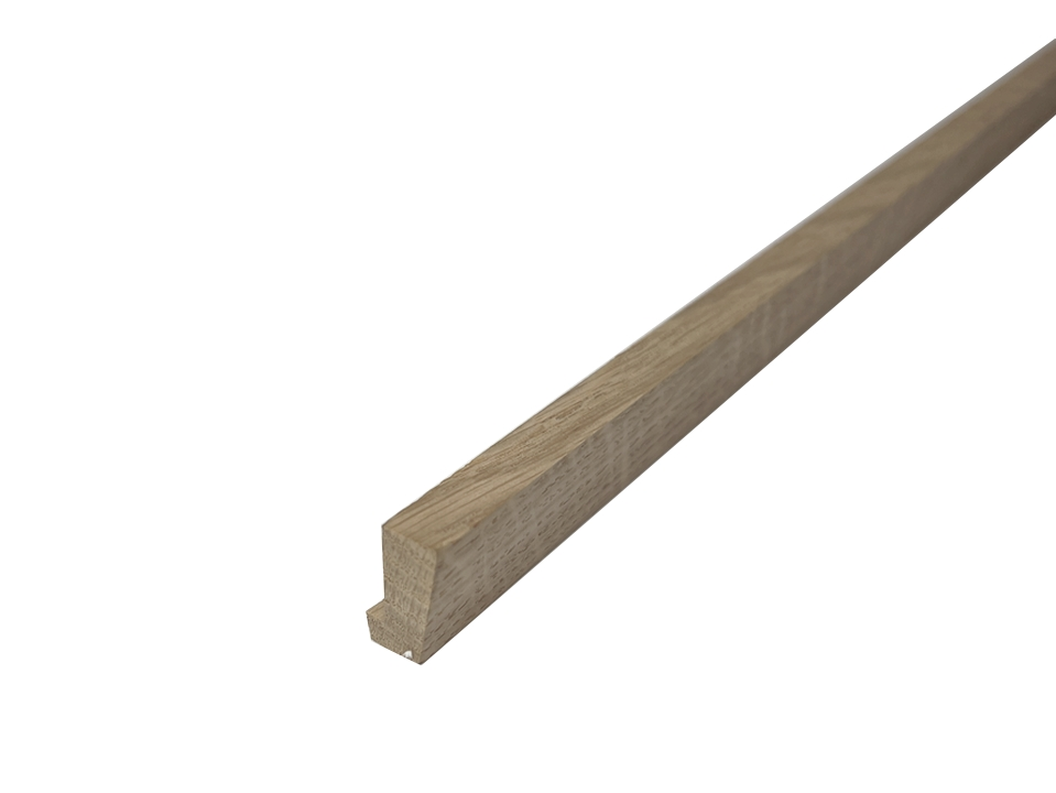 Falzleisten massiv, Eiche, lackiert