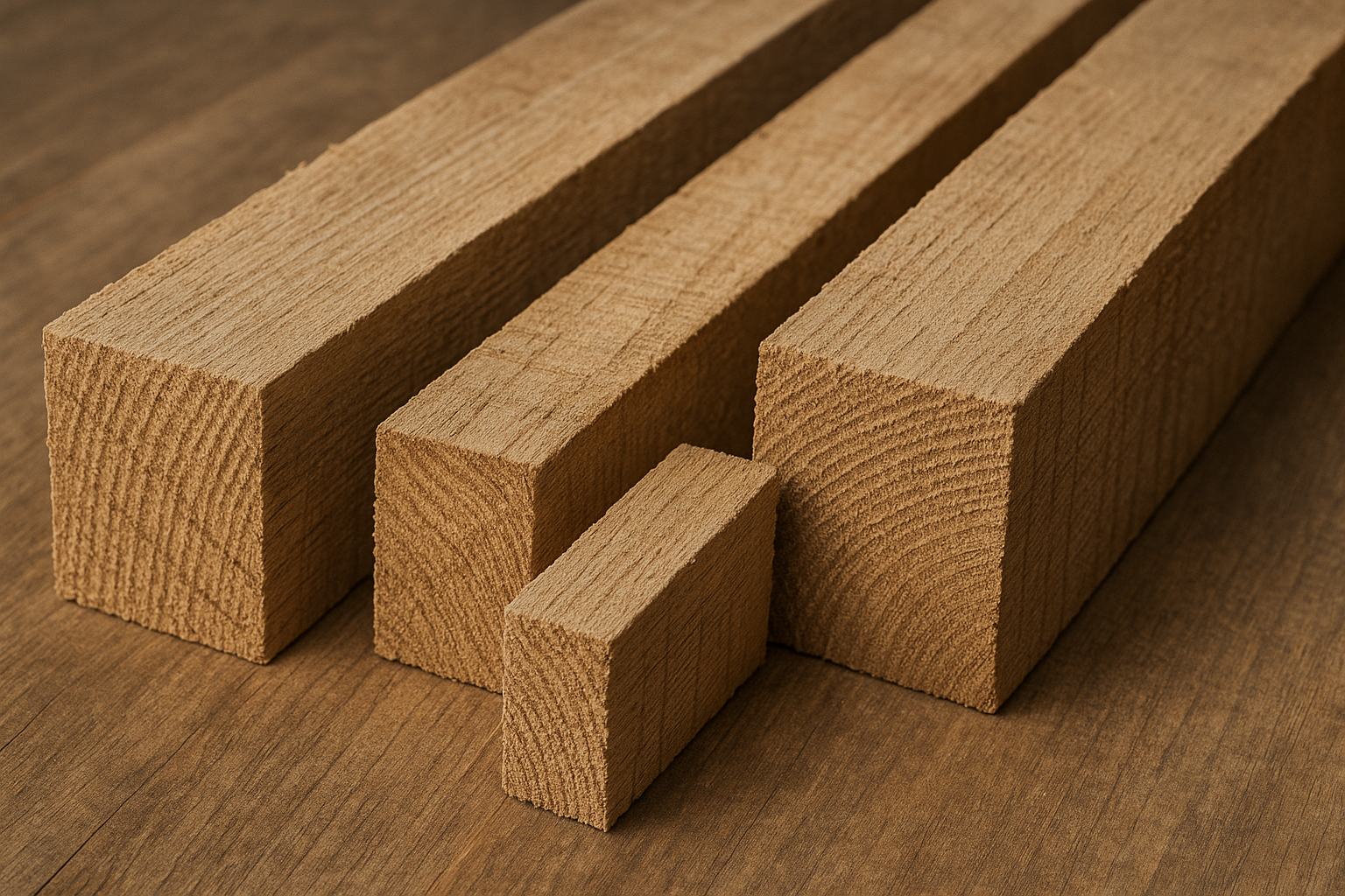 4x6 ist zu klein dargestellt, lasse die Beschriftung der Maße weg, und die Perspektive sollte wieder schräg sein, es sollte auch erkennbar um eine sägeraue Oberfläche handeln, die sehen zu glatt aus aktuell