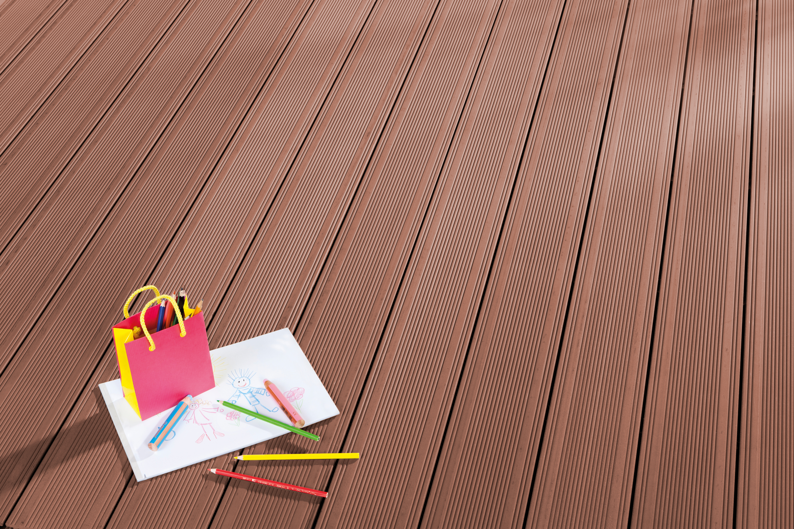 Dielen WPC / BPC Terradura Kombiprofil - Hohlprofil, Walnuss